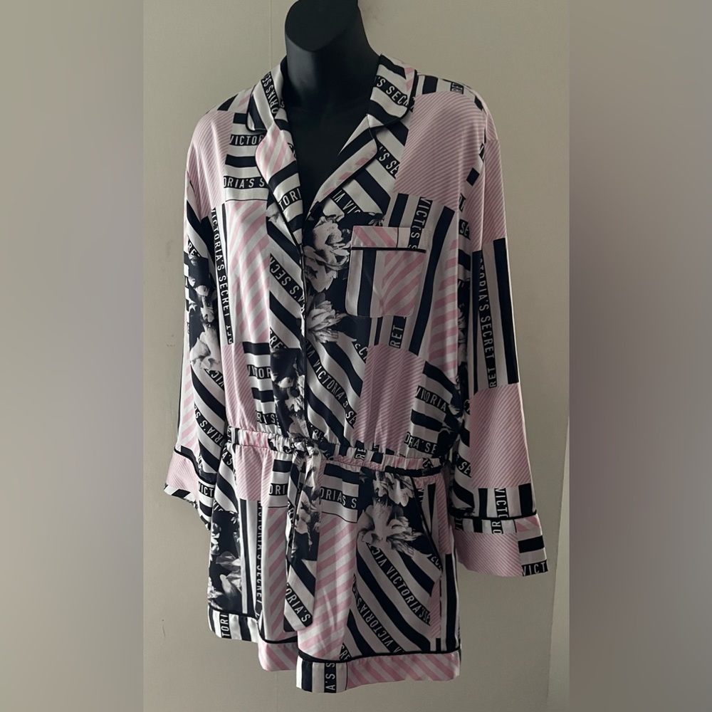 Victoria’s Secret Silky Pj Romper Size Large